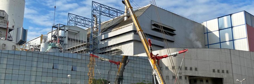 La plus grande grue Grove participe à la rénovation de la centrale électrique française de valorisation énergétique des déchets
